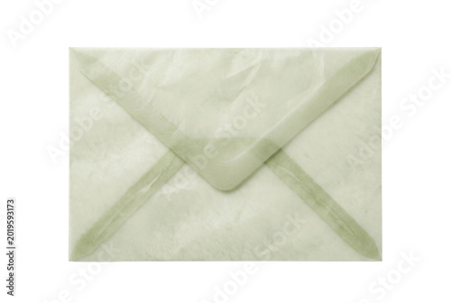 Slika na platnu Translucent green vellum envelope for stationery