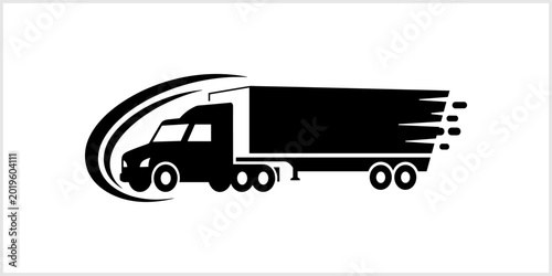 Bilde på lerret Speedy Truck Delivery Icon