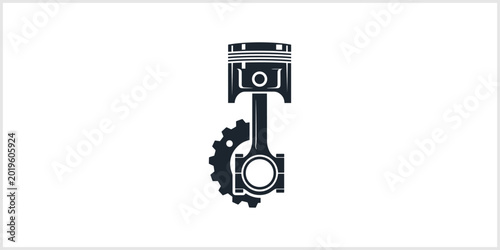 Foto Piston and Connecting Rod with Gear Icon