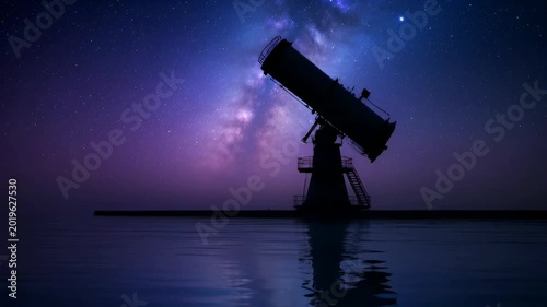 Telescope on the water astronomy.