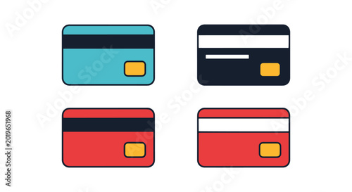 credit card Line art vector modern clean illustration