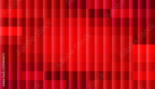 Bold red geometric pattern with vertical and horizontal lines creating a modern abstract grid