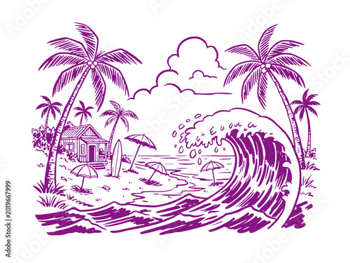 Photography Beach vibes artwork for t shirt and poster