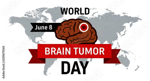 World Brain Tumor Day Awareness Illustration June 8