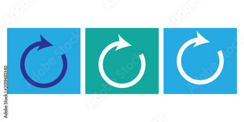 Collection of black circular arrows. different styles of refresh and recycle symbols. reset, reload arrows