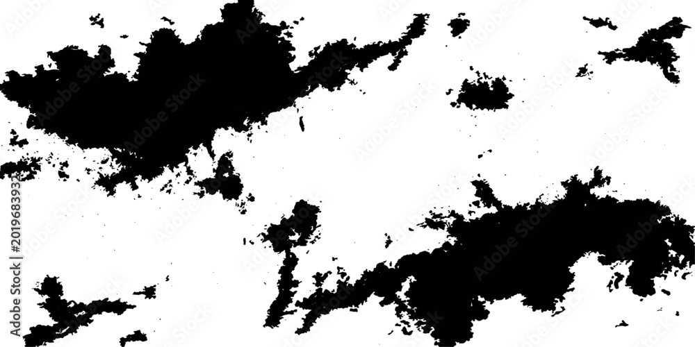 Obraz premium A gritty black ink splat and grunge splatter vector illustration featuring a textured paint brush stroke and artistic spray drips on a dirty blot background frame