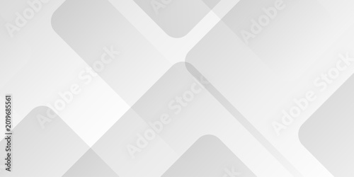 Modern Abstract white background design with layers of textured white transparent material in triangle and squares shapes. White color technology concept geometric line vector background.