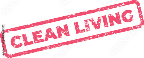 Foto Clean Living expressive stamp for promoting a wholesome and environmentally cons