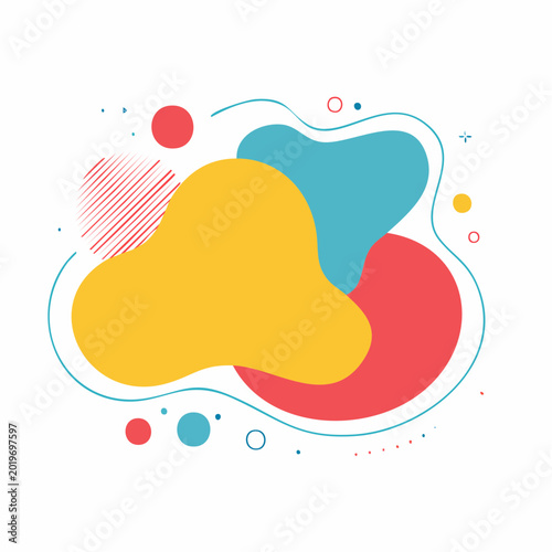 Abstract Fluid Shapes with Geometric Elements