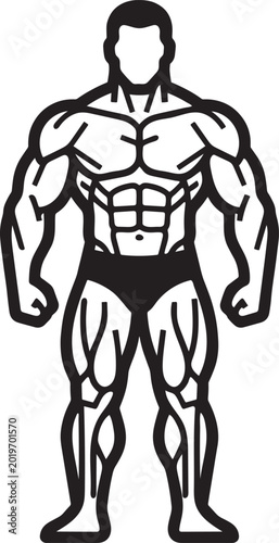 human fitness silhouette strength balance, workout training icon vector, healthy body illustration