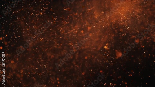 Abstract Fire Particles Motion Background – Glowing Sparks and Embers Cinematic Animation
