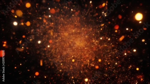 Abstract Fire Particles Motion Background – Glowing Sparks and Embers Cinematic Animation