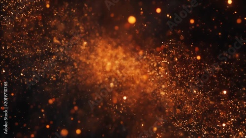 Abstract Fire Particles Motion Background – Glowing Sparks and Embers Cinematic Animation