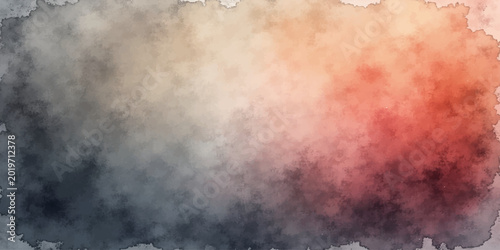 Foto An abstract watercolor and grunge background featuring dark storm clouds and blu
