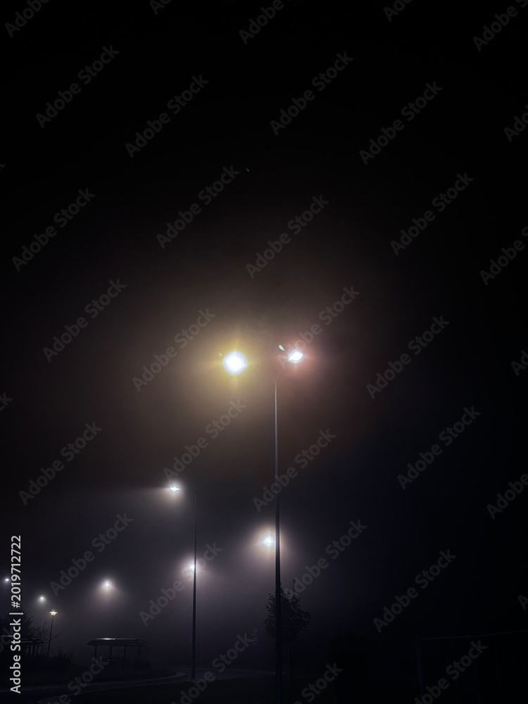 Naklejka premium Foggy lights