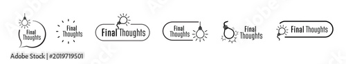 Foto final thoughts sign