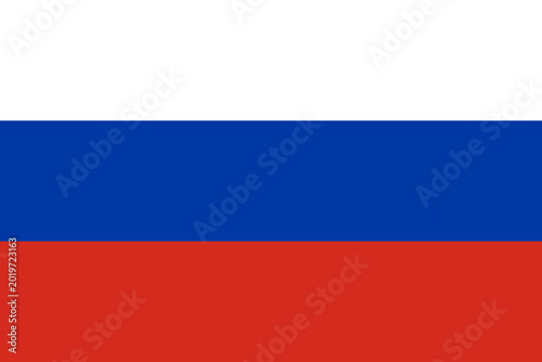 Quadro su tela Flag of the Russian Federation in the correct proportions 2 to 3