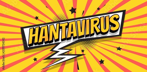 hantavirus 2026 bannière (bulle BD rouge)
