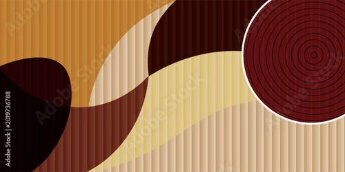 Minimalist banner background, brown, white gradient. Wave effect style, geometric and abstract background. eps 10