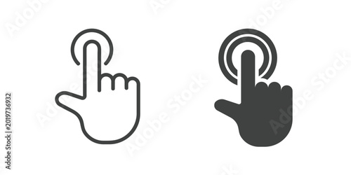 фотографія Click icon. Line and glyph solid icon