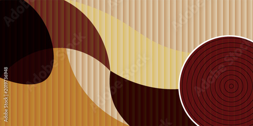 Minimalist banner background, brown, white gradient. Wave effect style, geometric and abstract background. eps 10