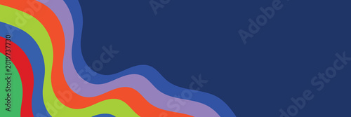 Foto Athletic header with flowing colorful waves and motion lines