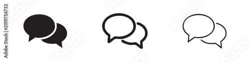 Fényképezés Two overlapping speech bubble icons