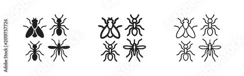 Fotografie Set of insects icons
