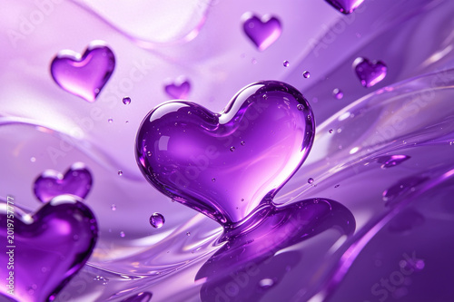 Abstract illustration of the purple hearts
