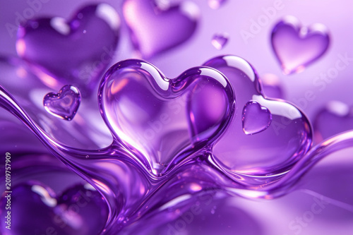 Abstract illustration of the purple hearts