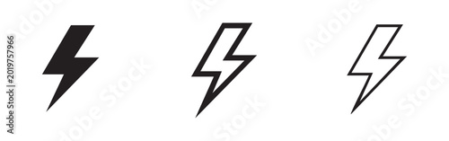Tableau sur toile Lightning bolt icon