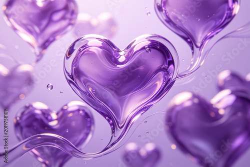 Abstract illustration of the purple hearts
