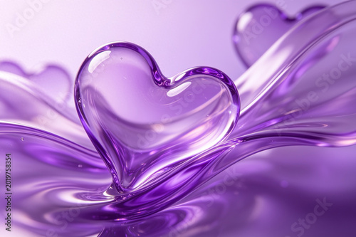Abstract illustration of the purple hearts