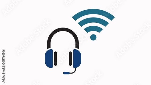 Wireless Customer Support Headset Animation
