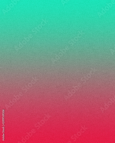 Abstract Cyan and Red Neon Gradient Background with Fine Grain Noise Texture and Smooth Faded Color Blend