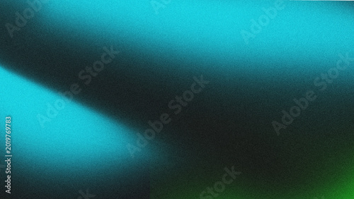 Abstract Cyan and Emerald Glow Gradient Background with Grainy Texture Overlay and Smooth Dark Vignette Effect