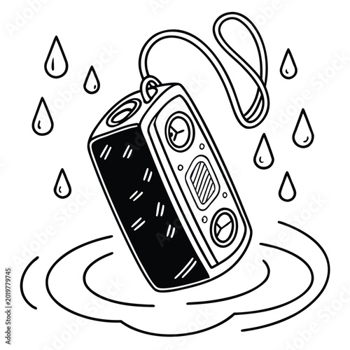 waterproof speaker vector icon 