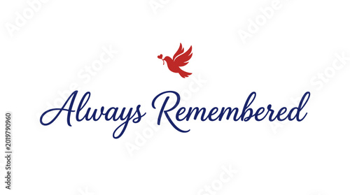 Bild auf Leinwand Always Remembered Dove Heart
