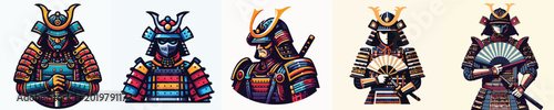 Bild auf Leinwand vector of a shogun
