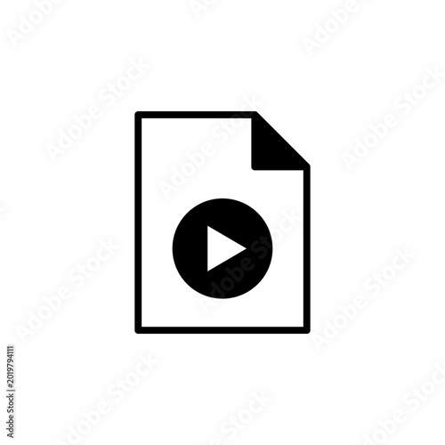 Video file icon in solid outline style symbol for media content Free Download Video file icon in solid outline style symbol for media content - GFXLoad