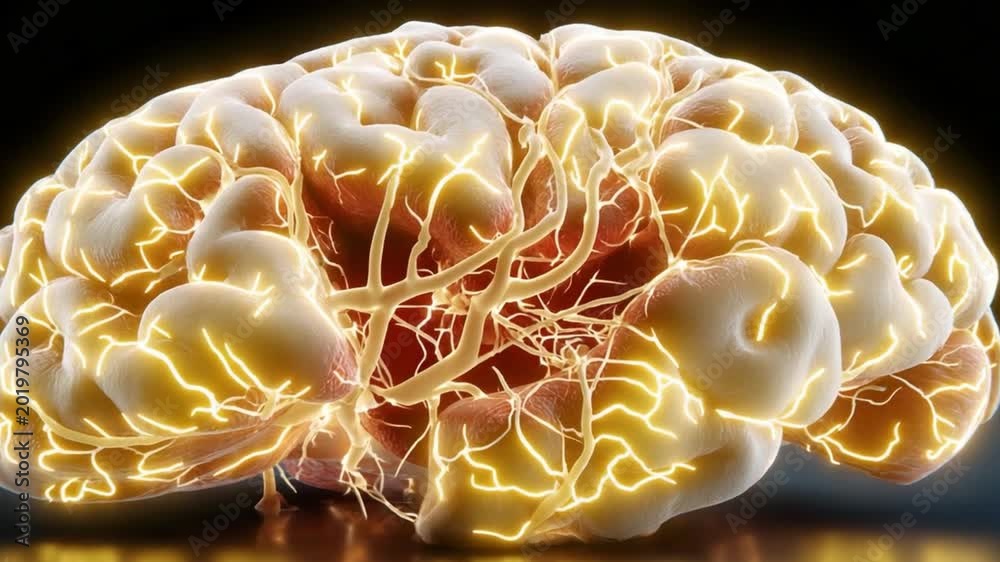 Unveiling the Cerebral Cortex: A detailed depiction of a human brain ...