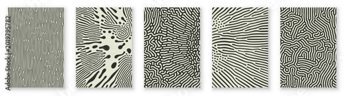 Bild auf Leinwand Backgrounds with organic pattern of abstract groovy psychedelic splash flow lines
