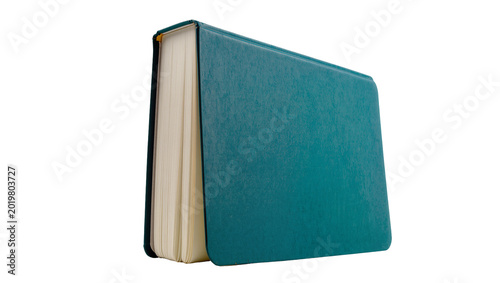 Photos Teal hardcover book with cream pages, isolated on transparent background
