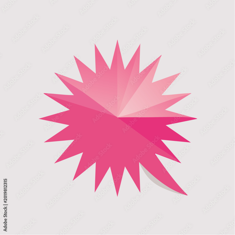 Obraz premium Pink Starburst Speech Bubble Icon