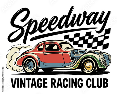 Fotografía Speedway racing poster design