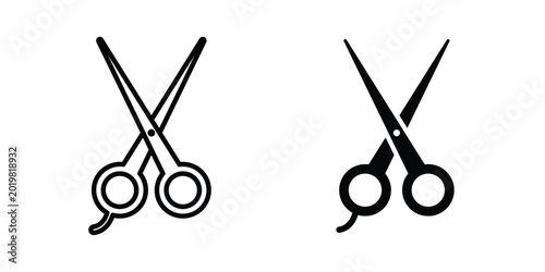 Obraz na płótnie Hairdresser scissors icon vector on white background.