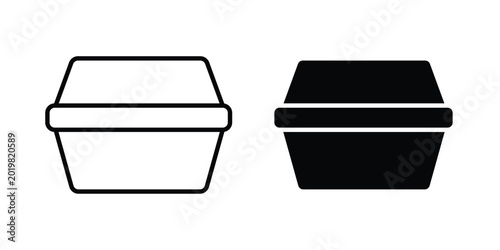 Bild auf Leinwand Lunch box icon vector on white background.
