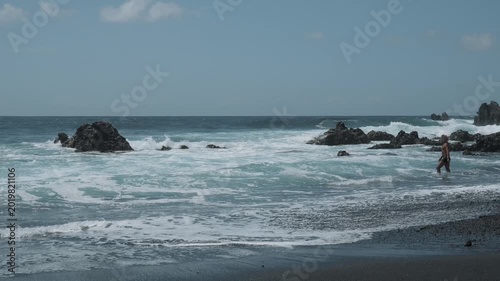 waves on the beach