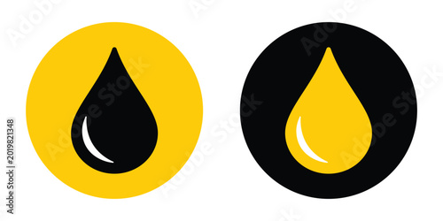 Foto Oil product drops graphic icons