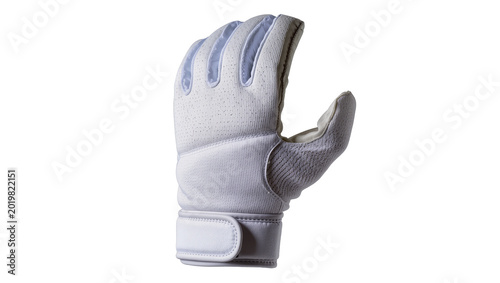 Cuadro en lienzo White goalkeeper glove with textured palm, isolated on transparent background